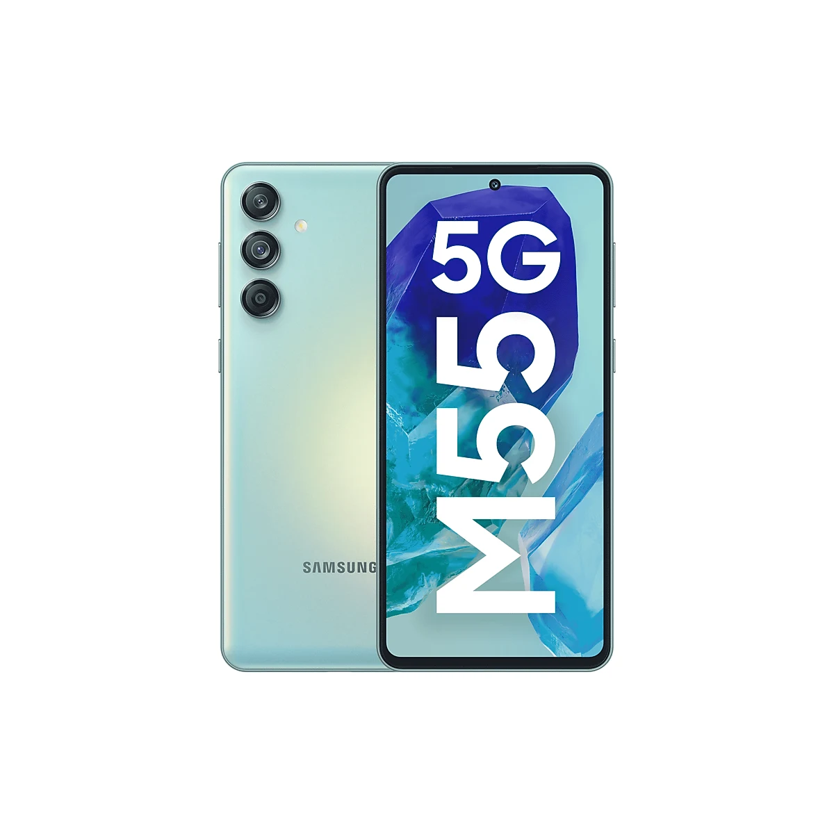 گوشی سامسونگ Galaxy M55 5G ظرفیت ۲۵۶ گیگابایت و رم ۱۲ گیگابایت — سبز روشن