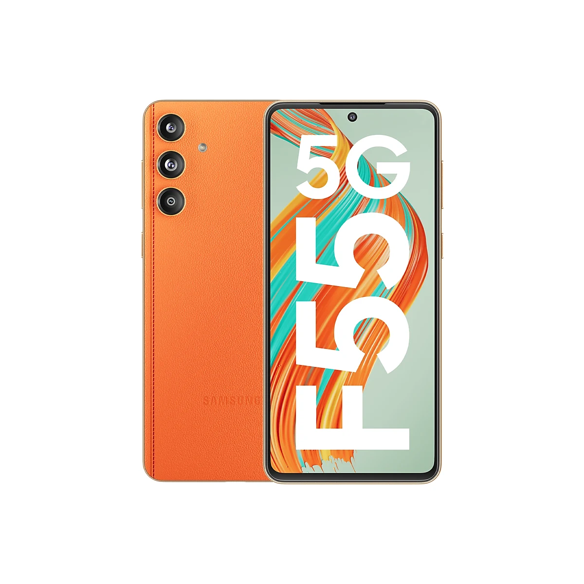 گوشی سامسونگ Galaxy F55 5G ظرفیت ۲۵۶ گیگابایت و رم ۸ گیگابایت — نارنجی ایلوژن